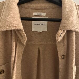 Thread and Supple camel Shacket